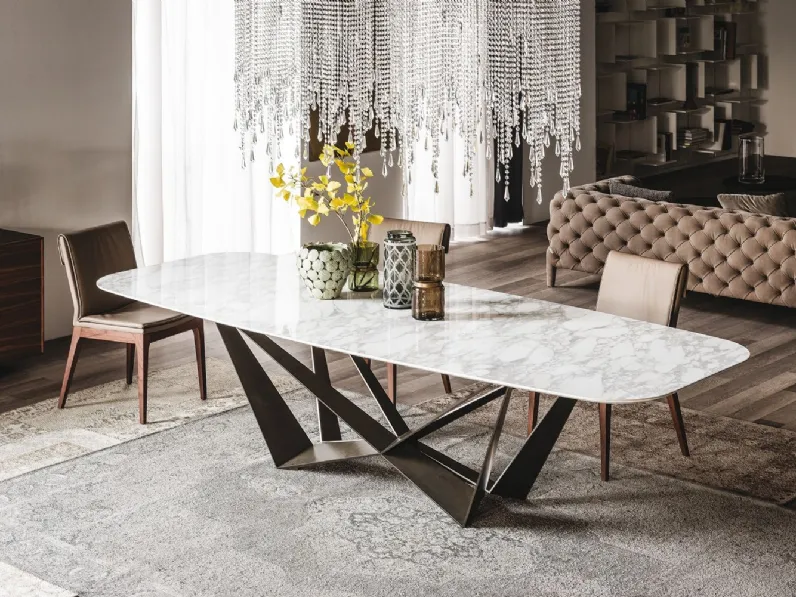 Tavolo Skorpio keramic Cattelan italia in marmo Fisso 