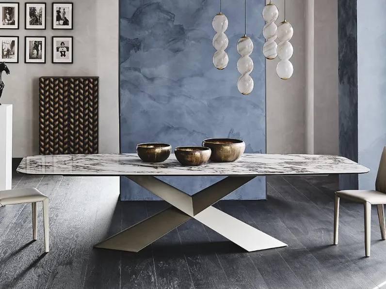 Tavolo Tyron keramik Cattelan italia in ceramica Fisso 
