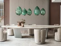 Tavolo con piano in ceramica ellittico di Cattelan italia a PREZZO OUTLET 