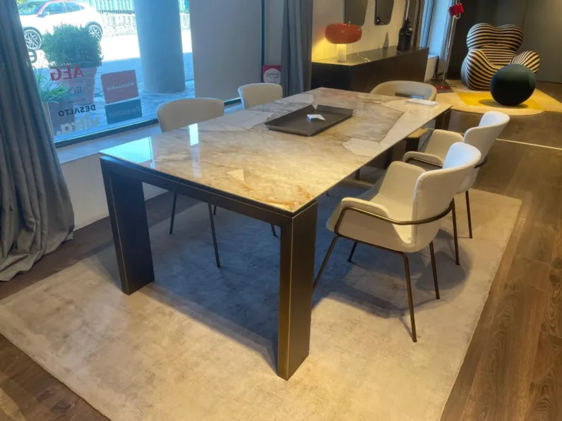 Tavolo rettangolare Tavolo 200x100 in gres atlantis  di Riflessi a prezzo riservato 