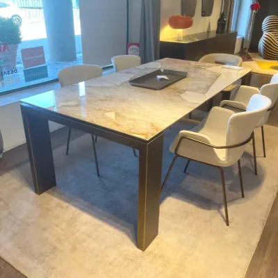 Tavolo rettangolare Tavolo 200x100 in gres atlantis  di Riflessi a prezzo riservato 