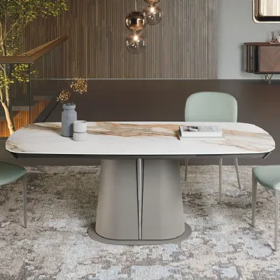 Tavolo con piano in ceramica sagomato di Cattelan italia a PREZZO OUTLET 