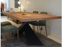 Tavolo con piano in legno sagomato di Riflessi a PREZZO OUTLET 