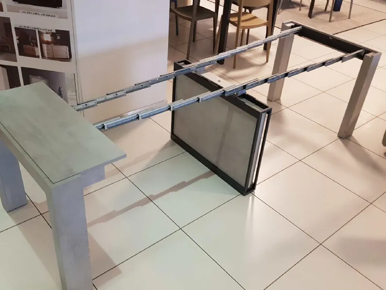 Tavolo Micro beton Ozzio in legno Allungabile