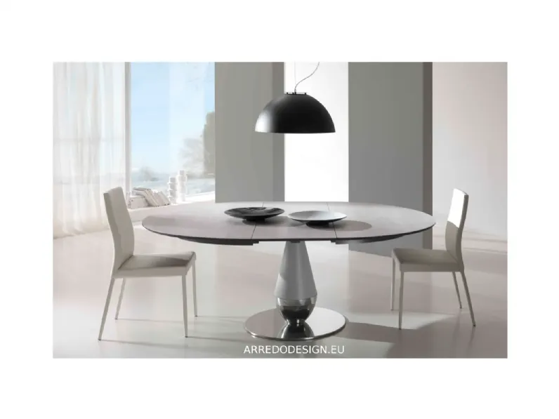 Tavolo in ceramica rotondo Perla * Dexo in offerta outlet