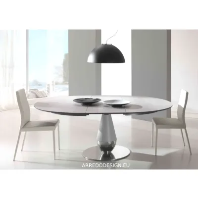 Tavolo in ceramica rotondo Perla * Dexo in offerta outlet