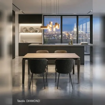 Tavolo rettangolare Diamond Zamagna scontato del 36%