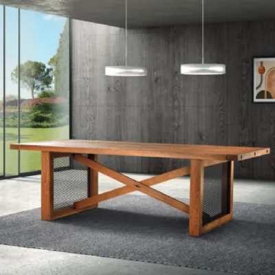 Tavolo rettangolare in legno Fabric * di Domus arte in Offerta Outlet