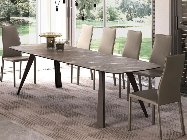 Tavolo con piano in altri materiali quadrato di Easyline a PREZZO OUTLET 