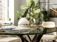 Tavolo in vetro sagomato Diago Easyline a prezzo scontato