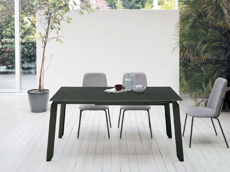 Tavolo rettangolare in ceramica Efesto 130 * di Target point in Offerta Outlet 