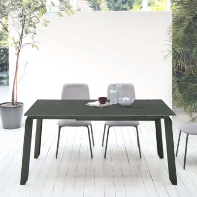 Tavolo rettangolare in ceramica Efesto 130 * di Target point in Offerta Outlet 