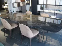 Tavolo in marmo ovale Eiffel Dall'agnese in offerta outlet