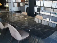 Tavolo in marmo ovale Eiffel Dall'agnese in offerta outlet