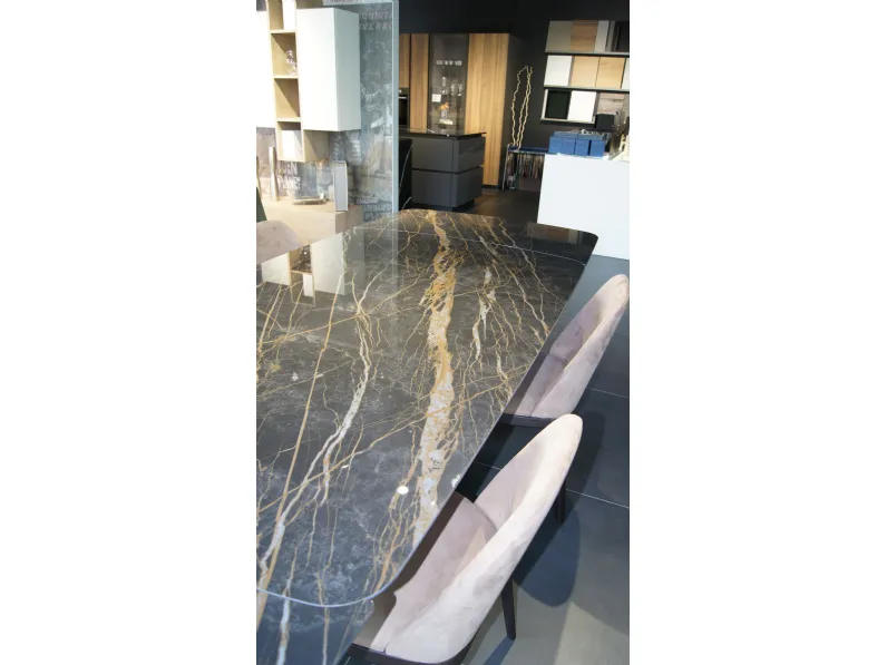 Tavolo in marmo ovale Eiffel Dall'agnese in offerta outlet