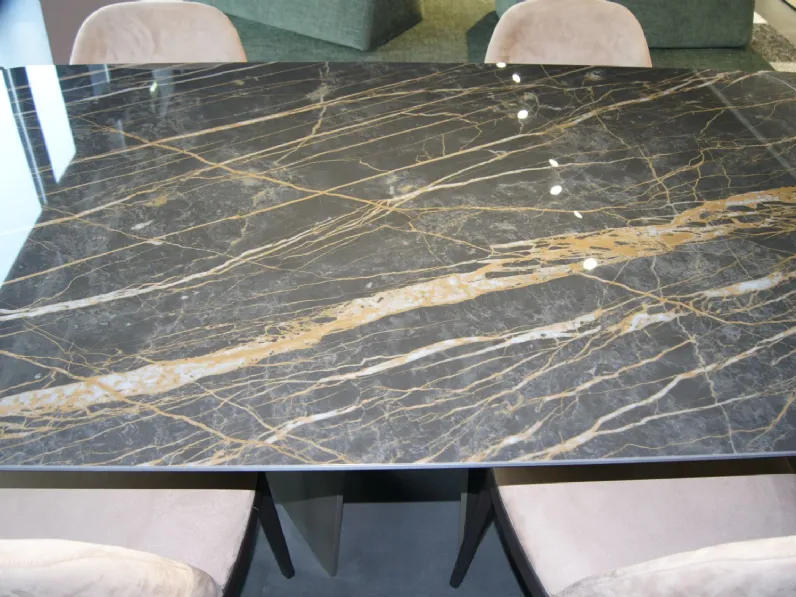 Tavolo in marmo ovale Eiffel Dall'agnese in offerta outlet