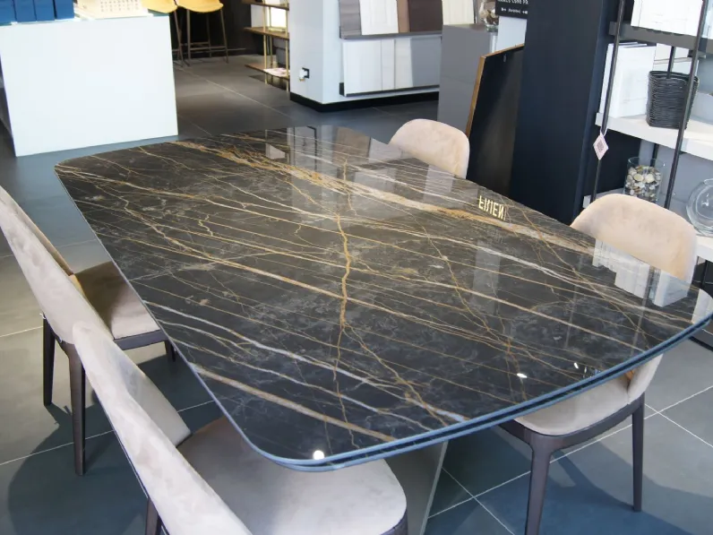 Tavolo in marmo ovale Eiffel Dall'agnese in offerta outlet
