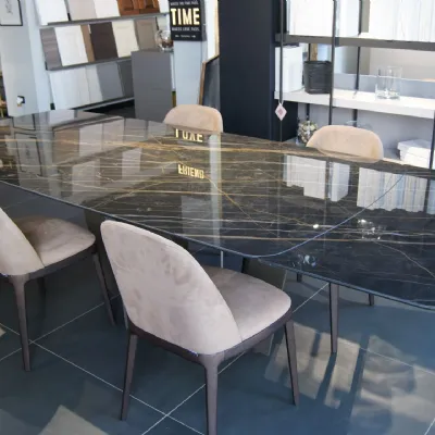 Tavolo in marmo ovale Eiffel Dall'agnese in offerta outlet