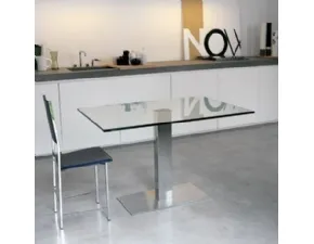 Tavolo Cattelan Italia mod.Elvis in cristallo trasparente