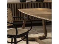 Tavolo in legno ellittico Ellisse db007478 Dialma brown in offerta outlet