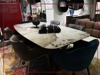 Tavolo ellittico in ceramica Skorpio keramik Cattelan italia in Offerta Outlet
