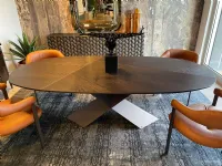 Tavolo ellittico Tyron wood y Cattelan italia scontato del 35%