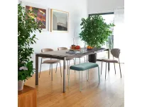 Tavolo rettangolare in ceramica Eminence fast di Connubia in Offerta Outlet 