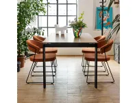 Tavolo rettangolare in ceramica Eminence fast di Connubia in Offerta Outlet 