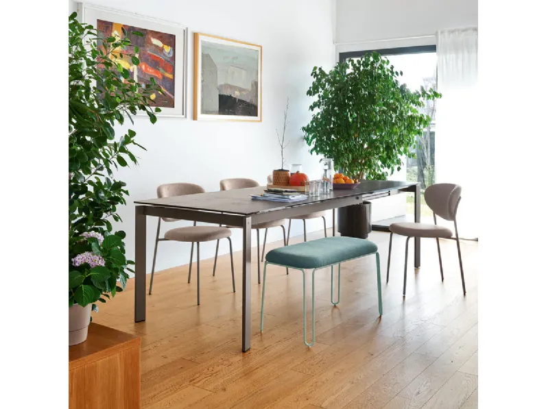 Tavolo rettangolare in ceramica Eminence fast di Connubia in Offerta Outlet 