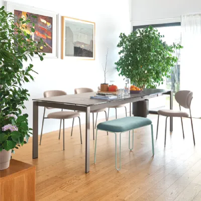 Tavolo rettangolare in ceramica Eminence fast di Connubia in Offerta Outlet 