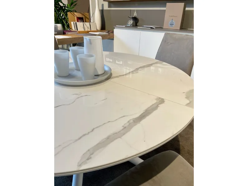 Tavolo rotondo in ceramica Fahrenheit round di Altacom in Offerta Outlet