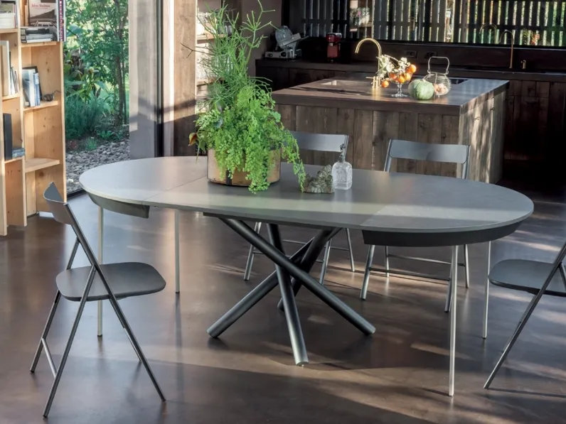 Tavolo rettangolare in laminato Fahrenheit round di Altacom in Offerta Outlet