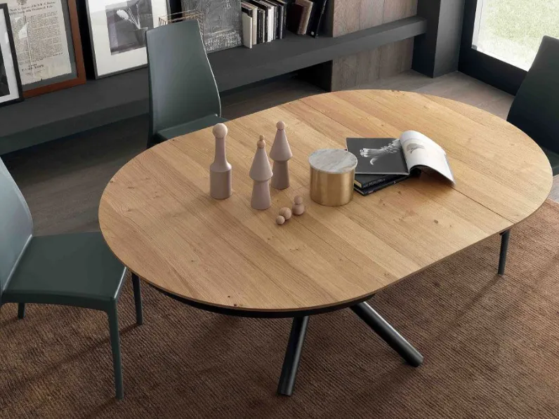Tavolo rettangolare in laminato Fahrenheit round di Altacom in Offerta Outlet