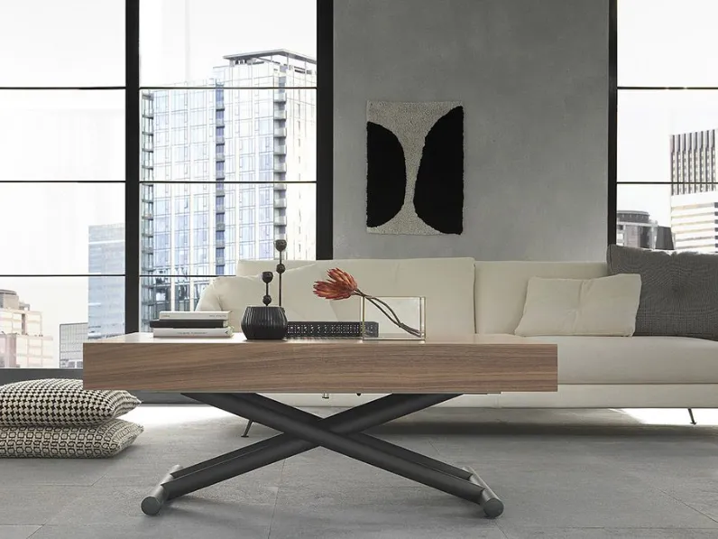 Tavolo con piano in legno sagomato di Altacom a PREZZO OUTLET 