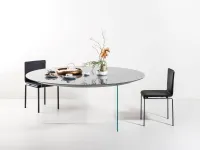 Tavolo rotondo in vetro Air tondo vetro di Lago in Offerta Outlet