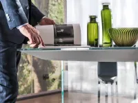 Tavolo rotondo in vetro Air tondo vetro di Lago in Offerta Outlet