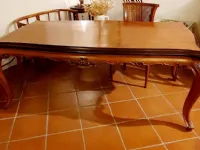 Tavolo rettangolare in legno Chippendale rettangolare di Artigianale in Offerta Outlet