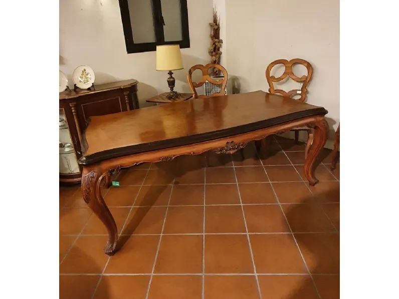 Tavolo Artigianale Chippendale rettangolare PREZZI OUTLET -78%