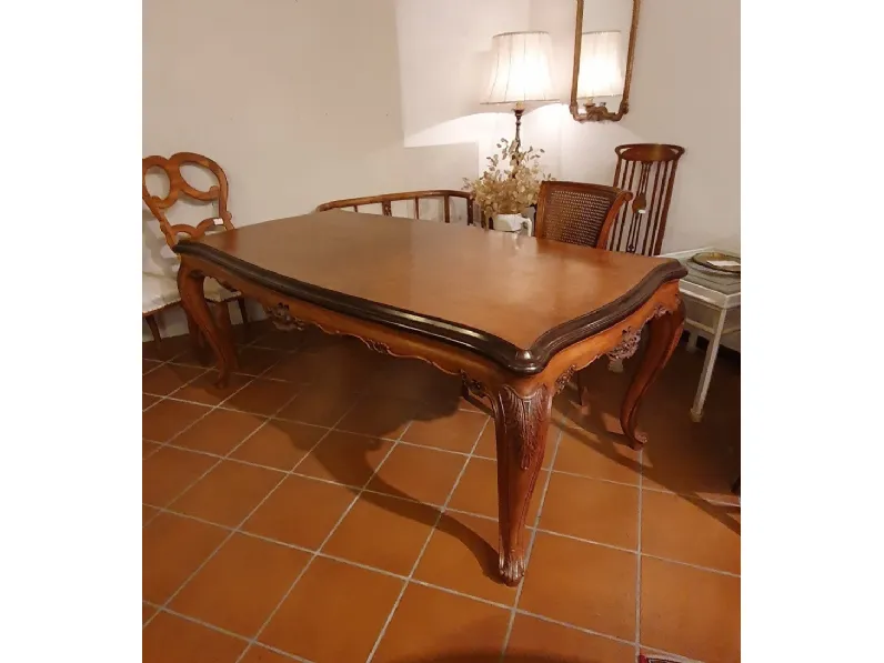 Tavolo Artigianale Chippendale rettangolare PREZZI OUTLET -78%
