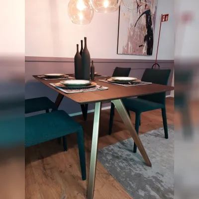 Tavolo rettangolare in legno Delta di Pianca in Offerta Outlet