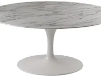 Tavolo in pietra ovale Saarinen made in italy 199x121 Artigianale in offerta outlet