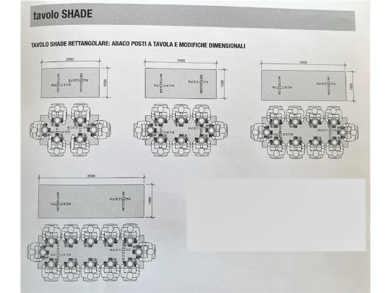 Tavolo in laccato rettangolare Shade Lema in offerta outlet