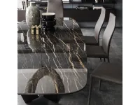 Tavolo Skorpio sagomato keramik-base titanio Cattelan italia a prezzo ribassato