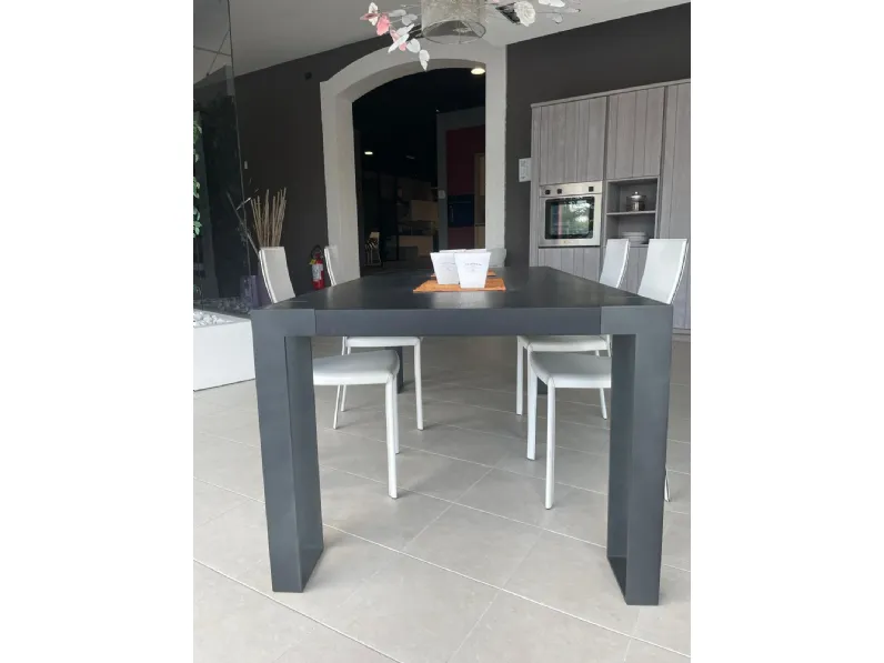 Tavolo Frame Devina nais in legno e resina Fisso 