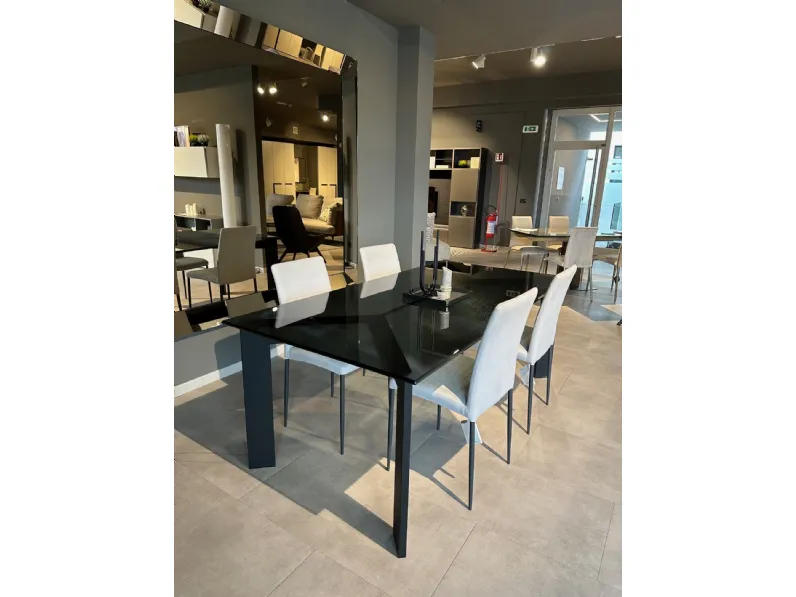 Tavolo in vetro rettangolare Frame Ditre italia in offerta outlet