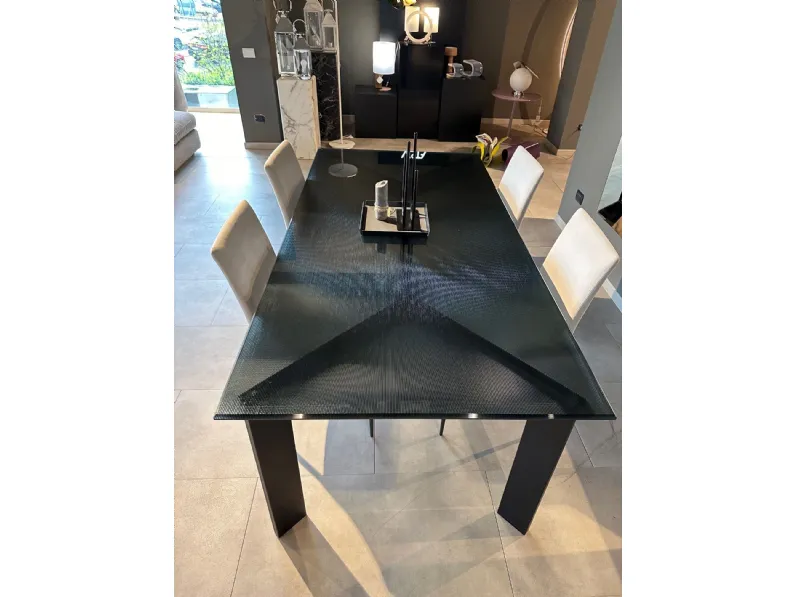 Tavolo in vetro rettangolare Frame Ditre italia in offerta outlet