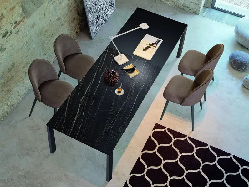 Tavolo in ceramica rettangolare Zenith t91 Friulsedie a prezzo ribassato