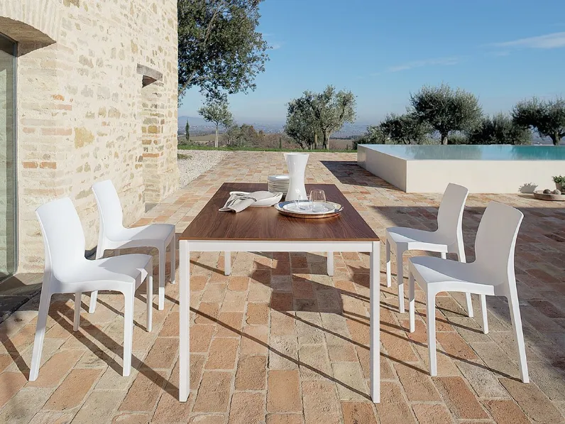 Tavolo in ceramica rettangolare Zenith t91 Friulsedie a prezzo ribassato