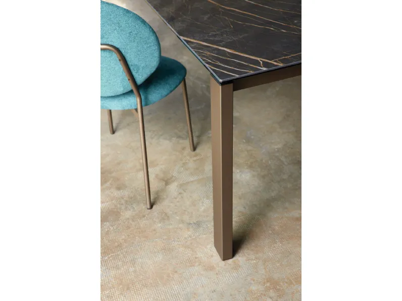 Tavolo in ceramica rettangolare Zenith t91 Friulsedie a prezzo ribassato