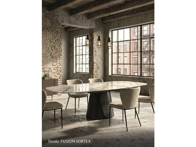 Tavolo ovale Fusion botte vortex Zamagna scontato del 30%